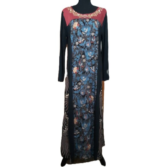 Soft Surroundings Women's Embellished Embroidered Icon Sultana Maxi Dress Large - Picture 2 of 10